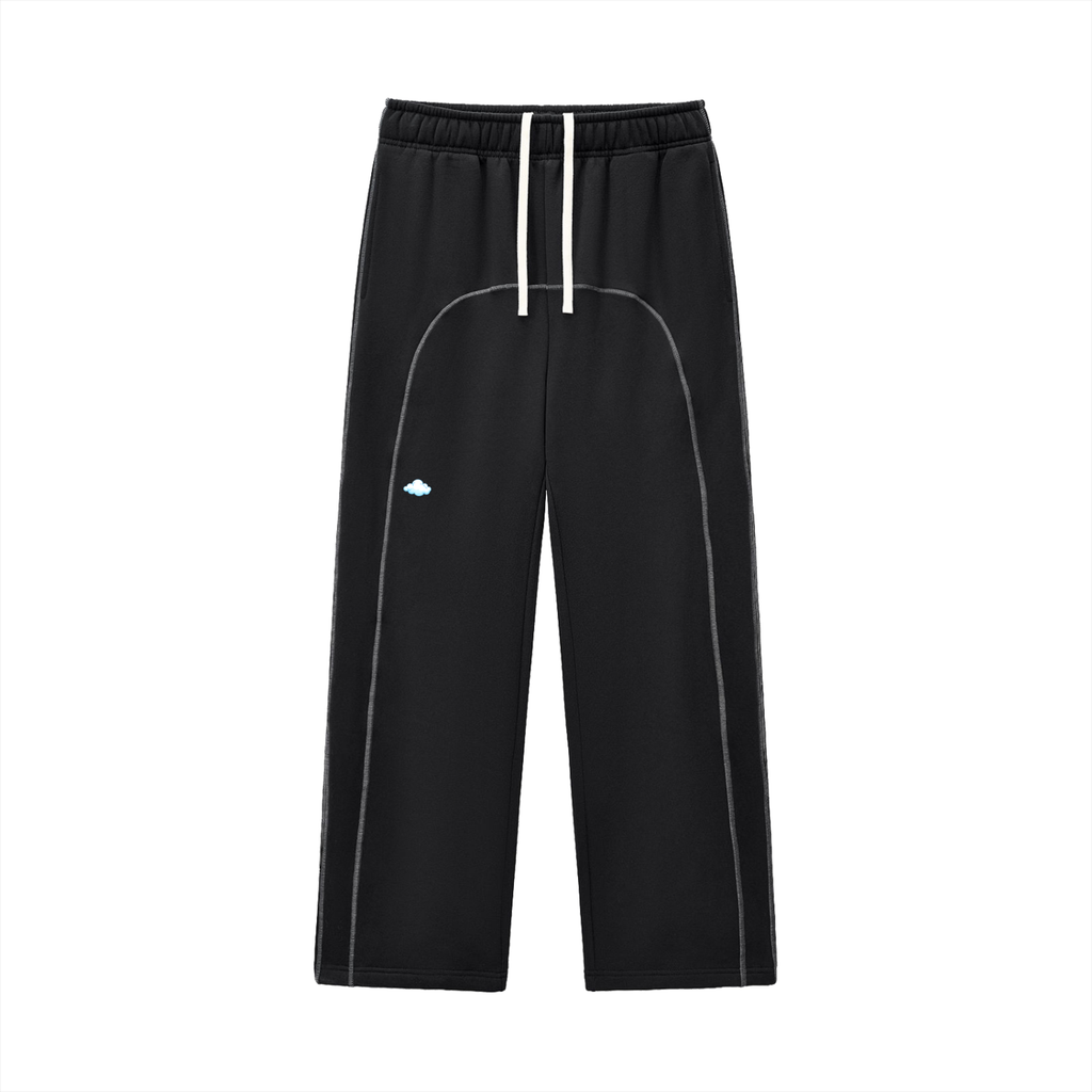 Contrast-Stitched Fleece Sweatpants