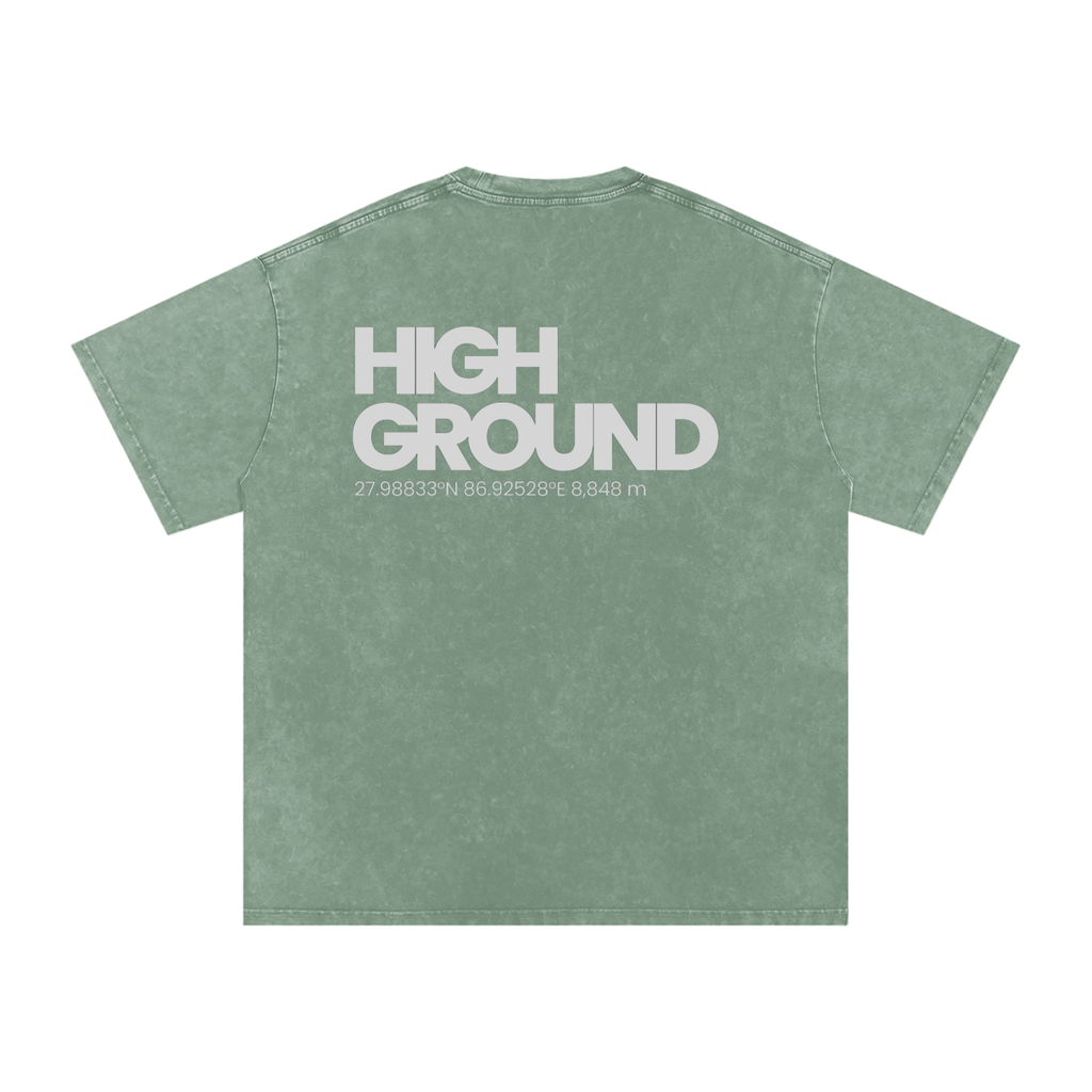 Snow Washed Oversized Cotton T-Shirt