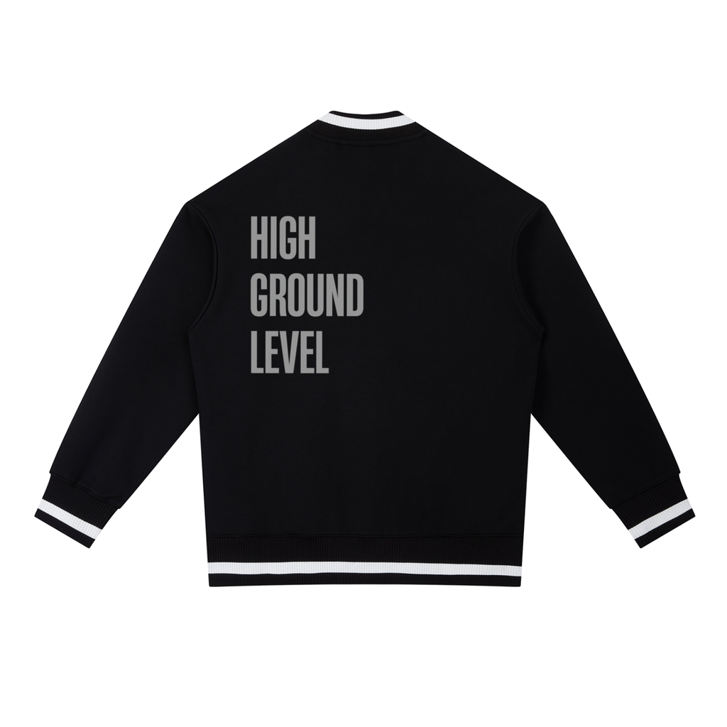 Contrast Piping Zip Bomber Jacket