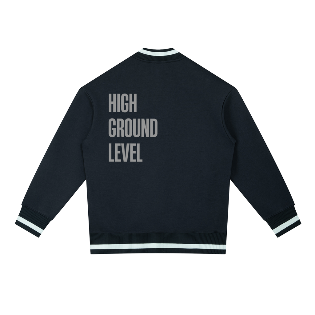 Contrast Piping Zip Bomber Jacket