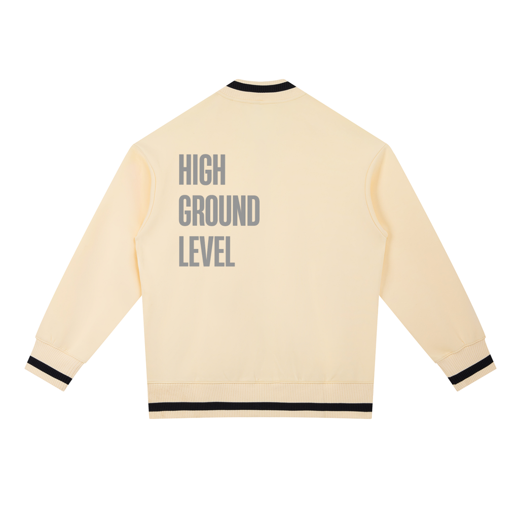 Contrast Piping Zip Bomber Jacket